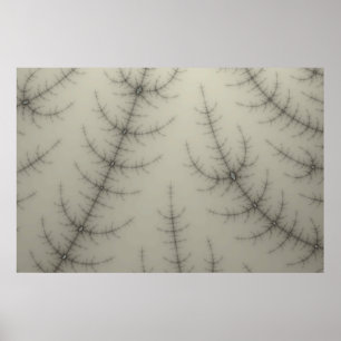 Winter Trees Fractal Poster