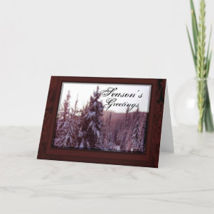 winter trees holiday card