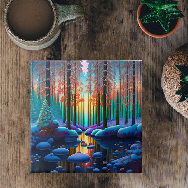 Winter Trees Landscape Illustration Tile (Creator Uploaded)