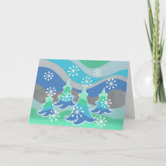 Winter Trees 'Merry Christmas' card