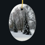 Winter Trees Ornament Personalised Winter Decor<br><div class="desc">Winter Wonderland Ornaments Personalised Holiday Snow Covered Trees Classic Winter Decorations Beautiful Peace Joy Custom Christmas Gifts Hanukkah Neutral Holiday Decorations Your Name Here Keepsakes & Winter Wonderland Gifts for Friend Family Men Women Kids Home & Office Customisable Winter Ornaments Stylish Nondenominational Holiday Decorations Personalised Holiday Greetings Christmas / Hanukkah...</div>