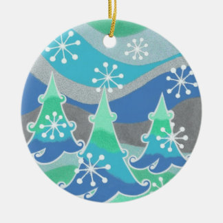 Winter Trees ornament round