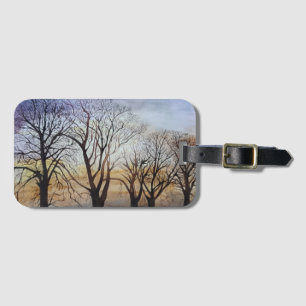 Winter Trees Painting By MirandaPA Luggage Tag