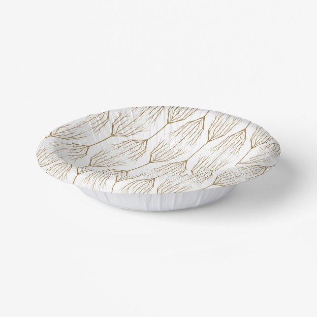 Winter Trees Paper Bowl Plate (Angled)