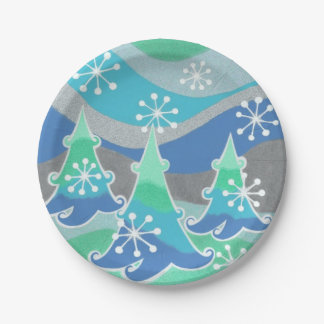 Winter Trees paper plates