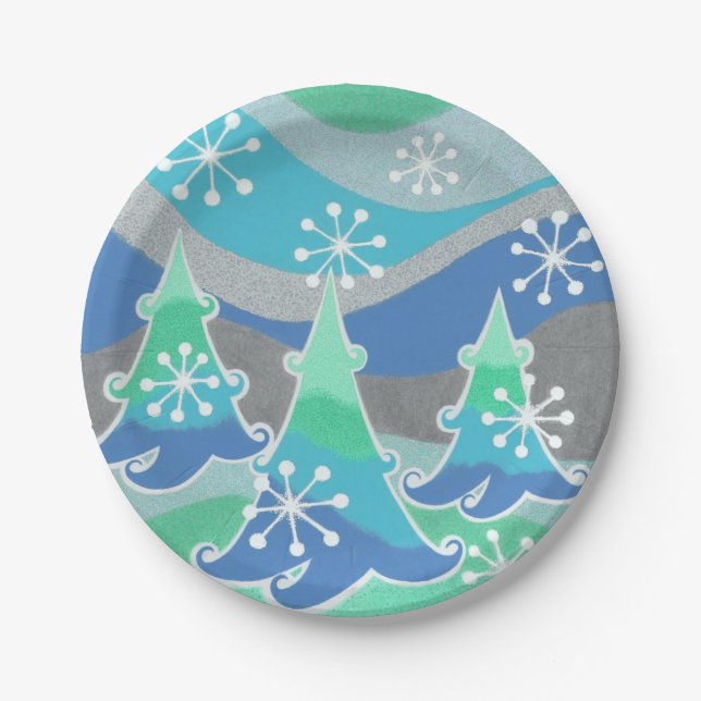 Winter Trees paper plates (Front)