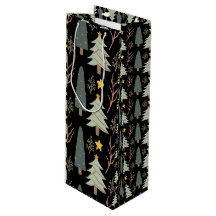 Winter Trees Pattern Holiday Forest Christmas Fun