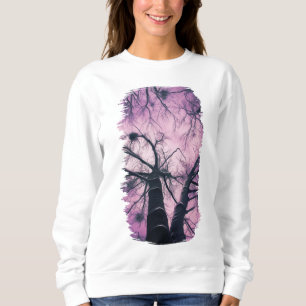 Winter Trees Purple Stylised Sweatshirt