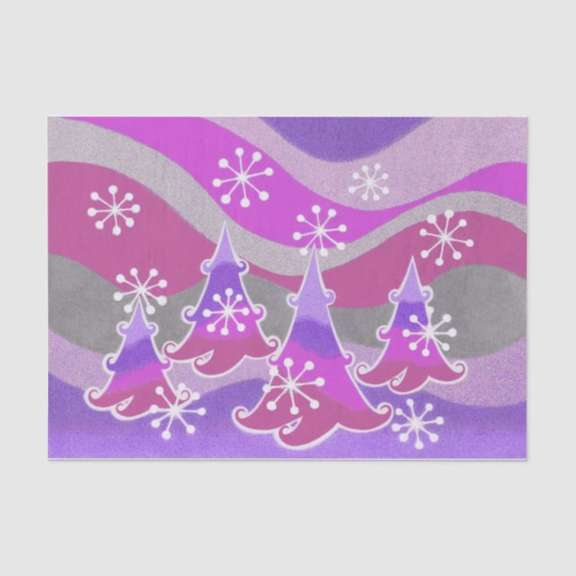 Winter Trees Purple tissue paper (Front)