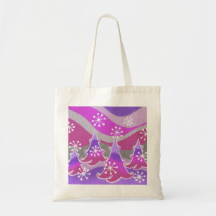 Winter Trees purple tote bag