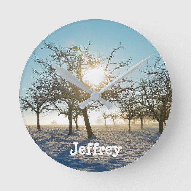Winter Trees   -     - Round Clock (Front)