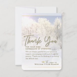 Winter Trees Sympathy Thank You 3.5 X 5 Card