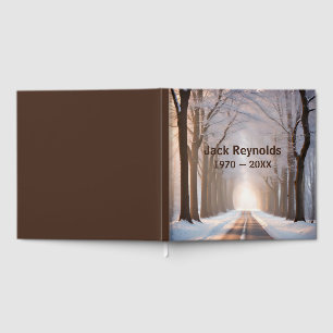 Winter Trees Tunnel Of Light Guest Book