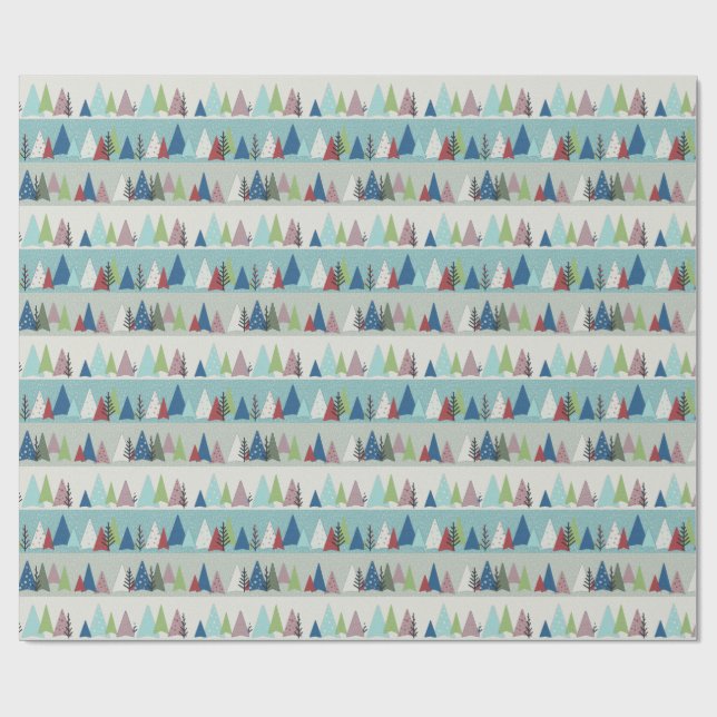 Winter trees wrapping paper (Flat)