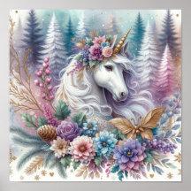 Winter Unicorn Magical Scene 3