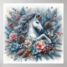 Winter Unicorn Magical Scene 6