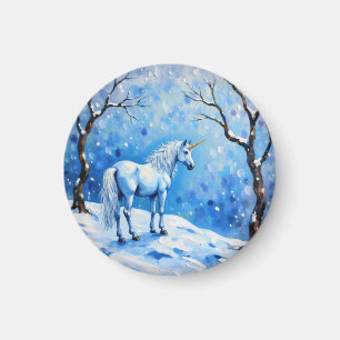 Winter Unicorn Magnet