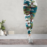 Winter Urban Camo White Brown Turquoise Leggings<br><div class="desc">Are you looking for a classic camo design? This detailed, modern camouflage pattern is inspired by the winter colors of mountains: snowy white, dark brown, river emerald, and pine green. The design is combined with a dotted pattern, giving it an innovative look. A trendy urban fashion statement, as well as...</div>