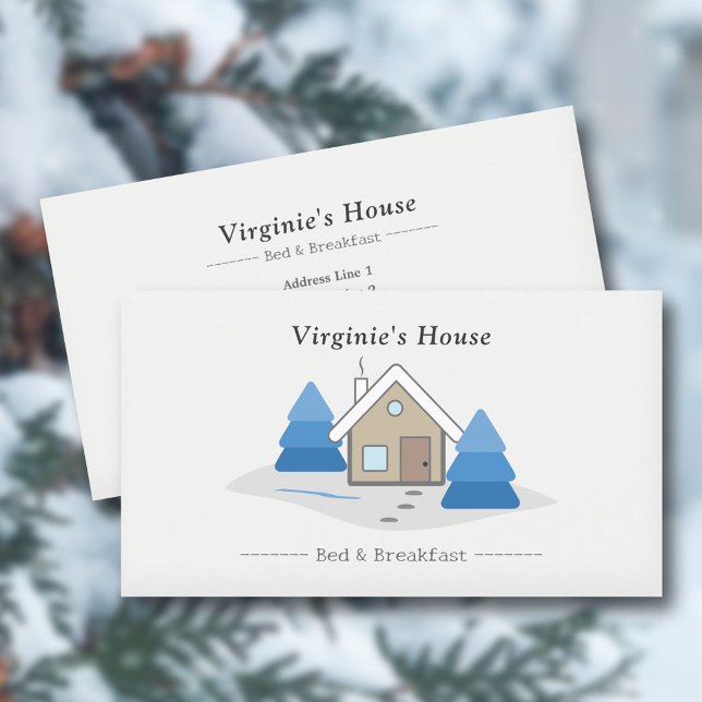 Winter Vacation Rental, Bed & Breakfast Business Card (Winter Vacation Rental, Bed & Breakfast Business Card)