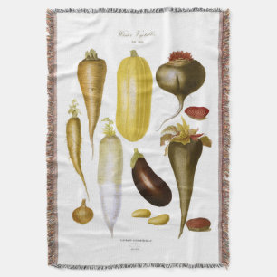 Winter Vegetables Throw Blanket