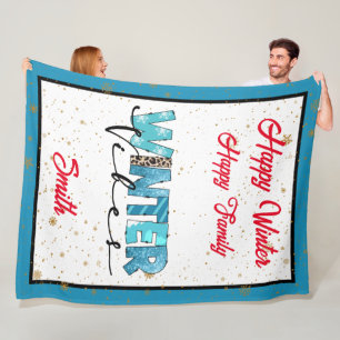 Winter Vibes Customise Fleece Blanket