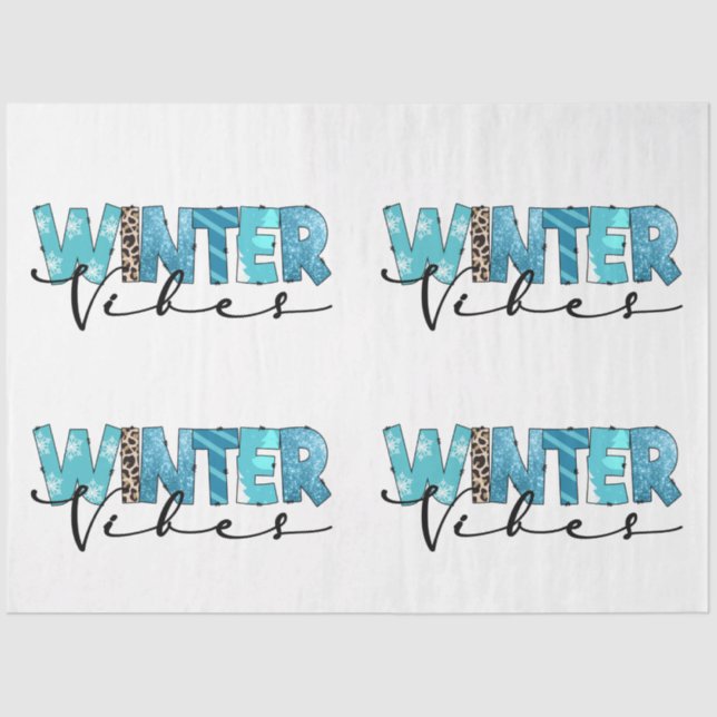 Winter Vibes Customise Tissue Paper (Front)