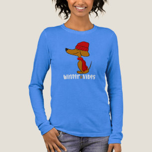 Winter Vibes Dachshund T-Shirt Tri-Blend Shirt