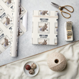 Winter vibes Donkey - Birthday Wrapping Paper