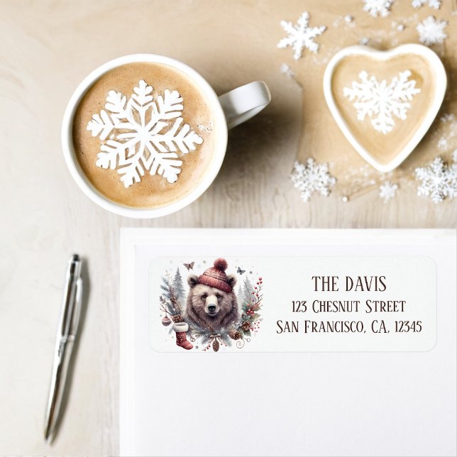 Winter Vibes Grizzly Bear - Return address  (Creator Uploaded)