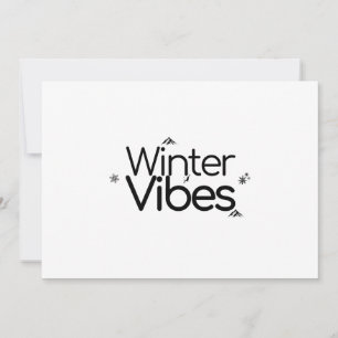 Winter Vibes – Minimalist Snowflake and Mountain Holiday Card