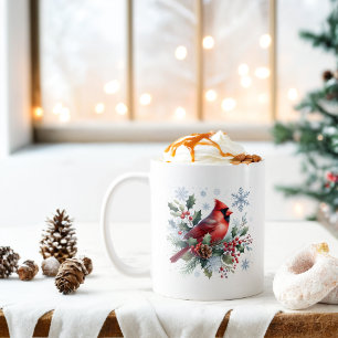 Winter Vibes Northern Cardinal -  Coffee Mug