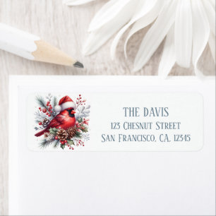 Winter Vibes Northern Cardinal - Return address 