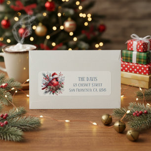 Winter Vibes Northern Cardinal - Return address