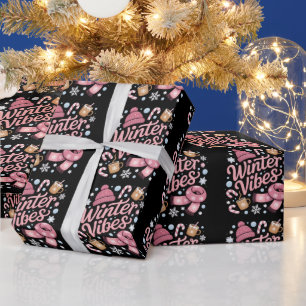 Winter Vibes Season Cold Weather Hello Winter Wrapping Paper