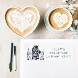 Winter Vibes Zebra - Return address 