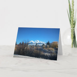 Winter View at Mount Shasta, CA Card