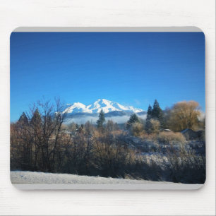 Winter View at Mount Shasta, CA Mouse Pad