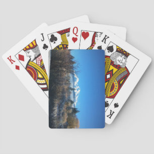 Winter View at Mount Shasta, CA Playing Cards
