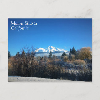 Winter View at Mount Shasta, CA Postcard