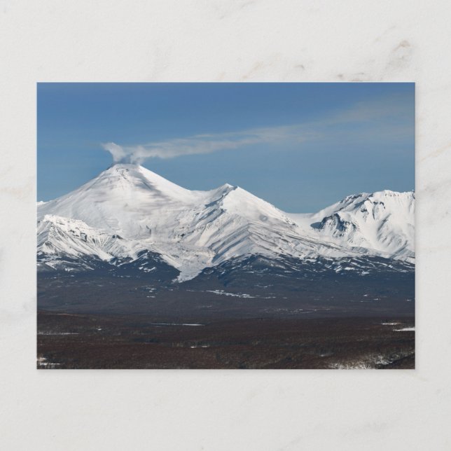 Winter view of Avacha Volcano in Kamchatka Postcard (Front)
