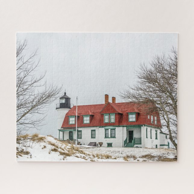 Winter View of Point Betsie - 520 piece Jigsaw Puzzle (Horizontal)