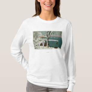 Winter View of the Marblehead Harbour T-Shirt