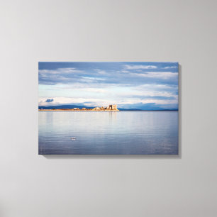 Winter view Piel Island Morecambe Bay Cumbria Canvas Print
