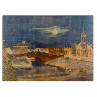 Winter Village, by Gary Poling Cutting Board