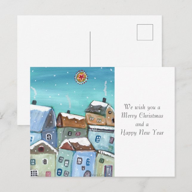 Winter Village Holiday Postcard (Front/Back)