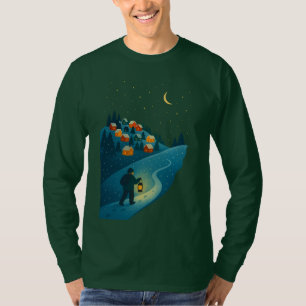 Winter Village Lantern Walk Illustration shirt