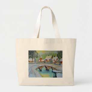 winter village large tote bag