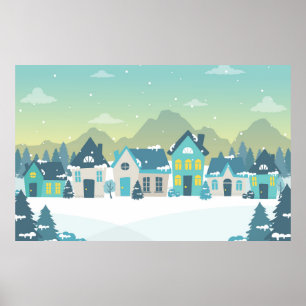 Winter Village Poster