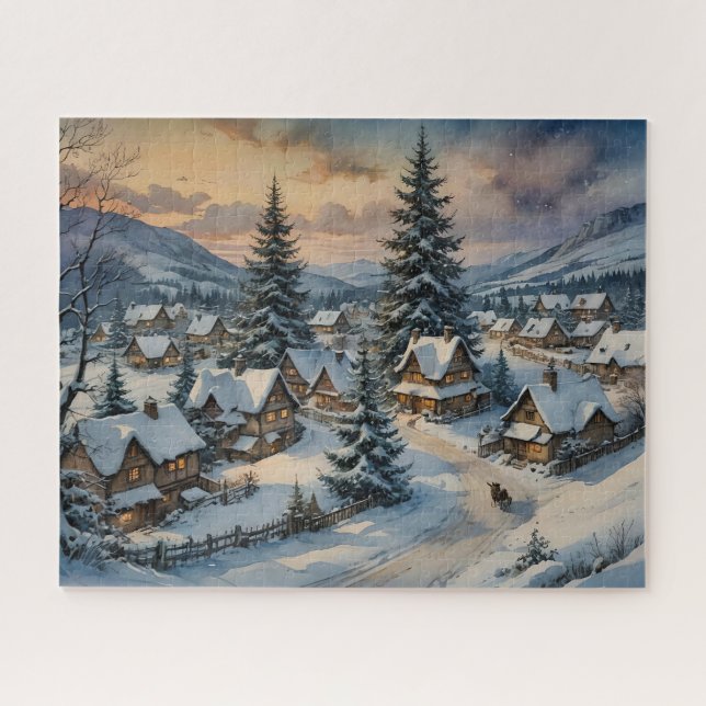 Winter Village Puzzle (Horizontal)
