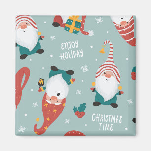 Winter Village Scene Merry Christmas, New Year     Magnet